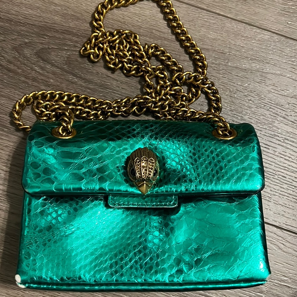 Kurt Geiger Metallic Teal Handbag